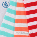 Stripe Knitted Spun Polyester Jersey Slub Fabric